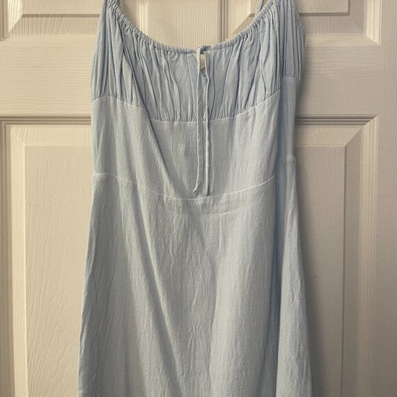 Aritzia Sunday Best DELILAH MINI DRESS in fluid blue - Picture 5 of 5